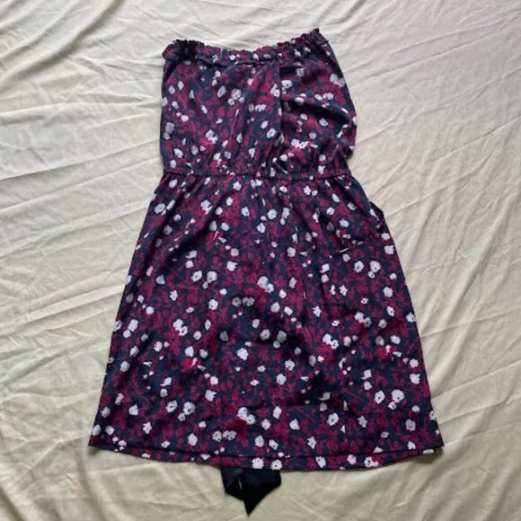 Funktional | Strapless Floral Dress | Navy/Pink Multi | Size M - Picture 2 of 3